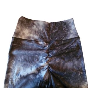 NEW LA SOCIETY Ruched Butt Lift Charcoal Grey Leggings Size Medium